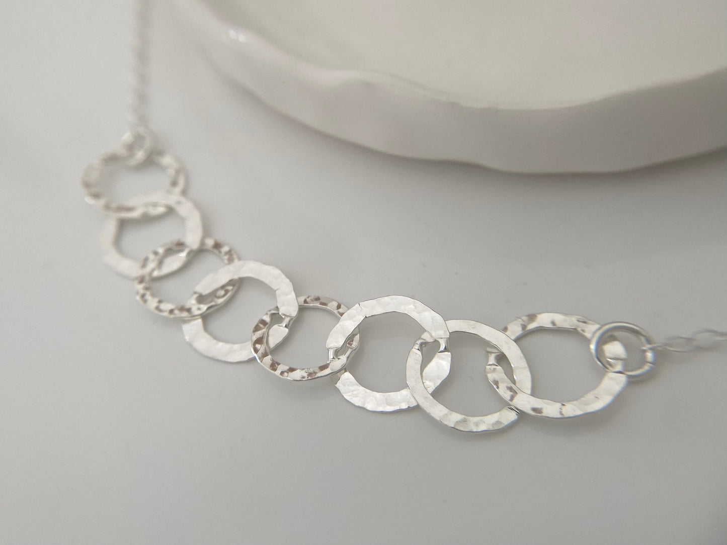 80th Birthday Sterling Silver Interlinked Necklace