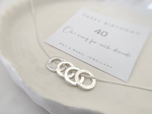 Silver 40th Necklace 