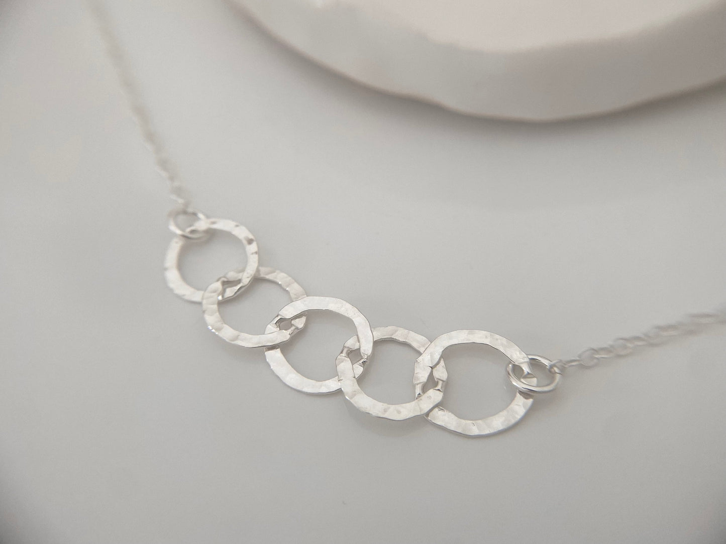 50th Birthday Sterling Silver Interlinked Necklace