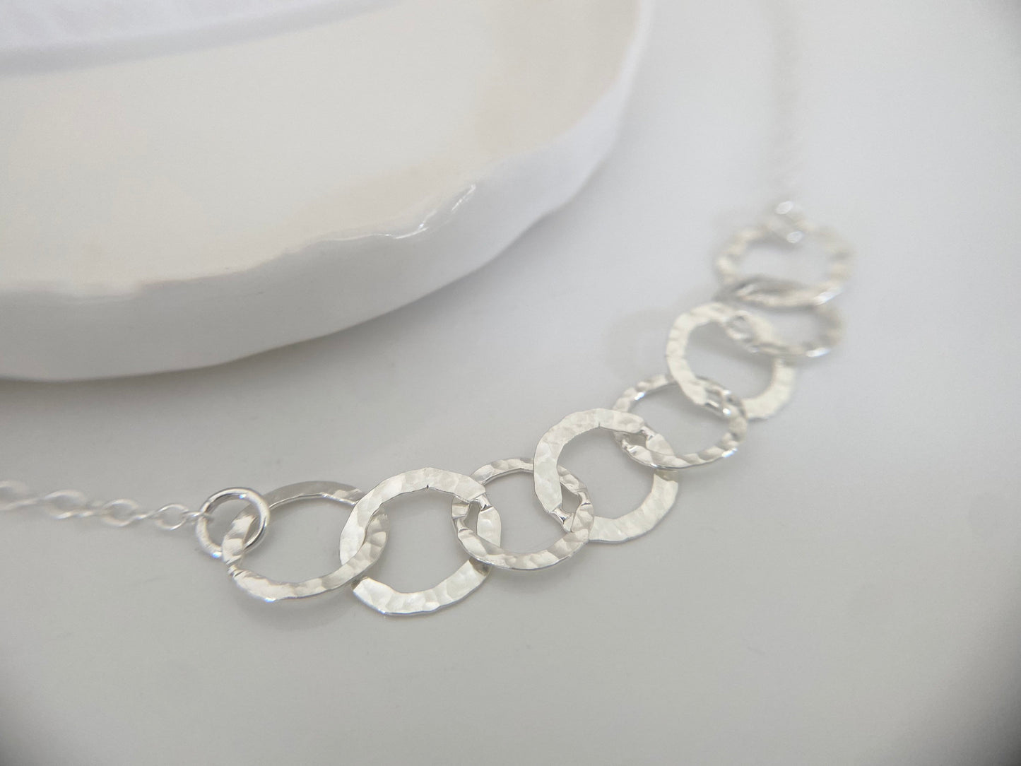 80th Birthday Sterling Silver Interlinked Necklace