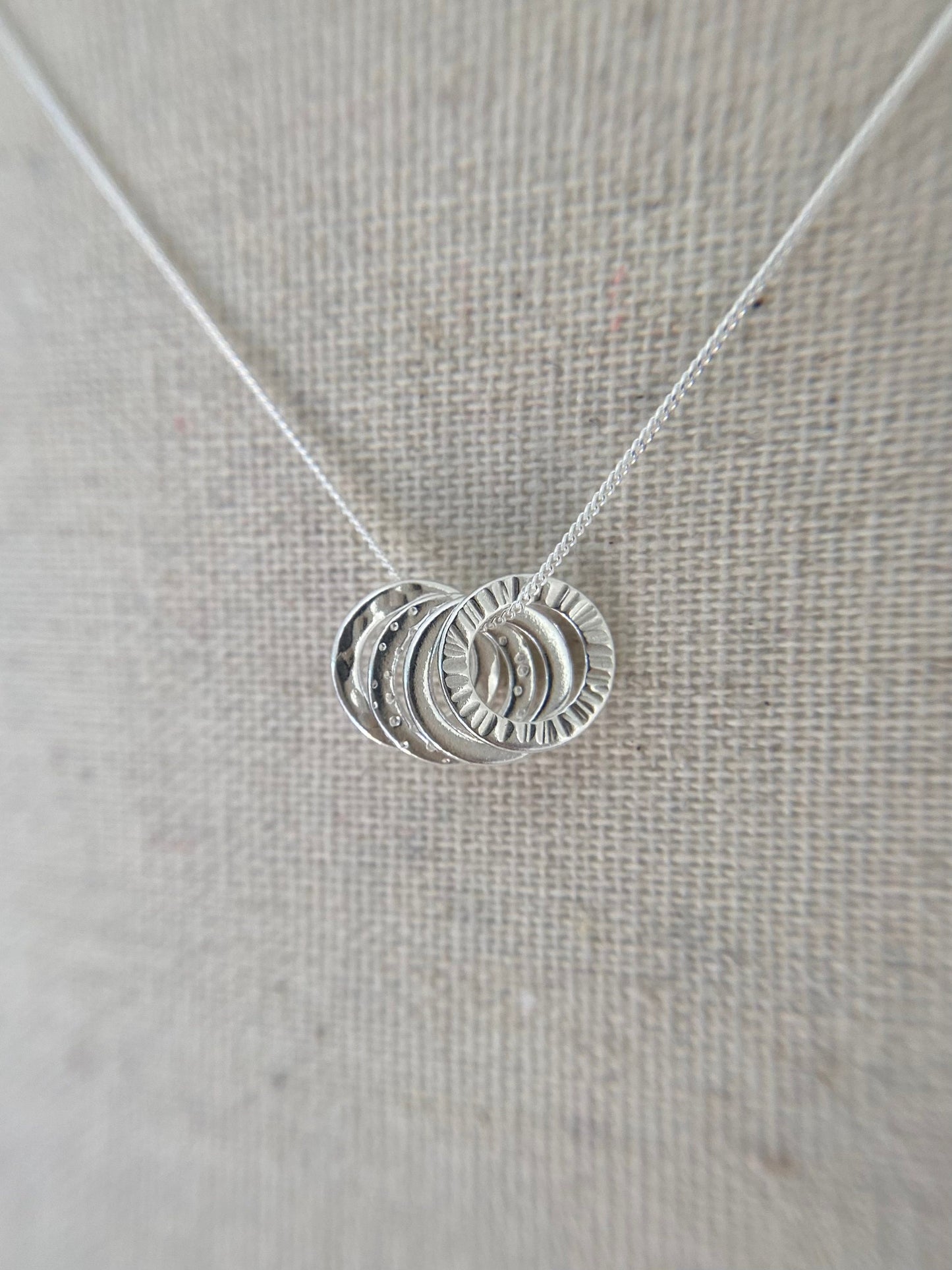 40th Birthday Sterling Silver Washer Necklace