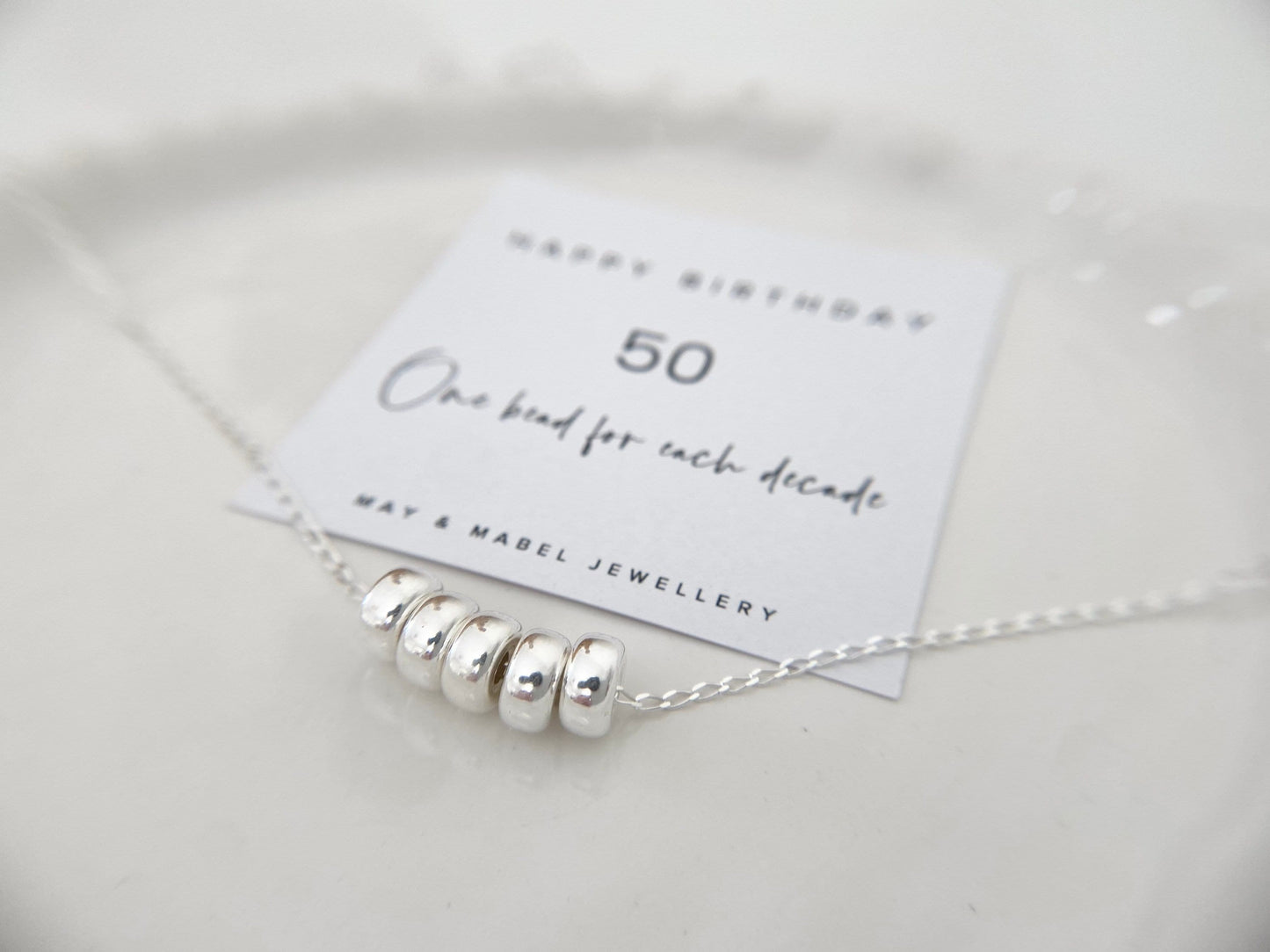 Silver 50th Necklace