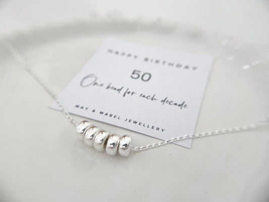 Silver 50th Necklace